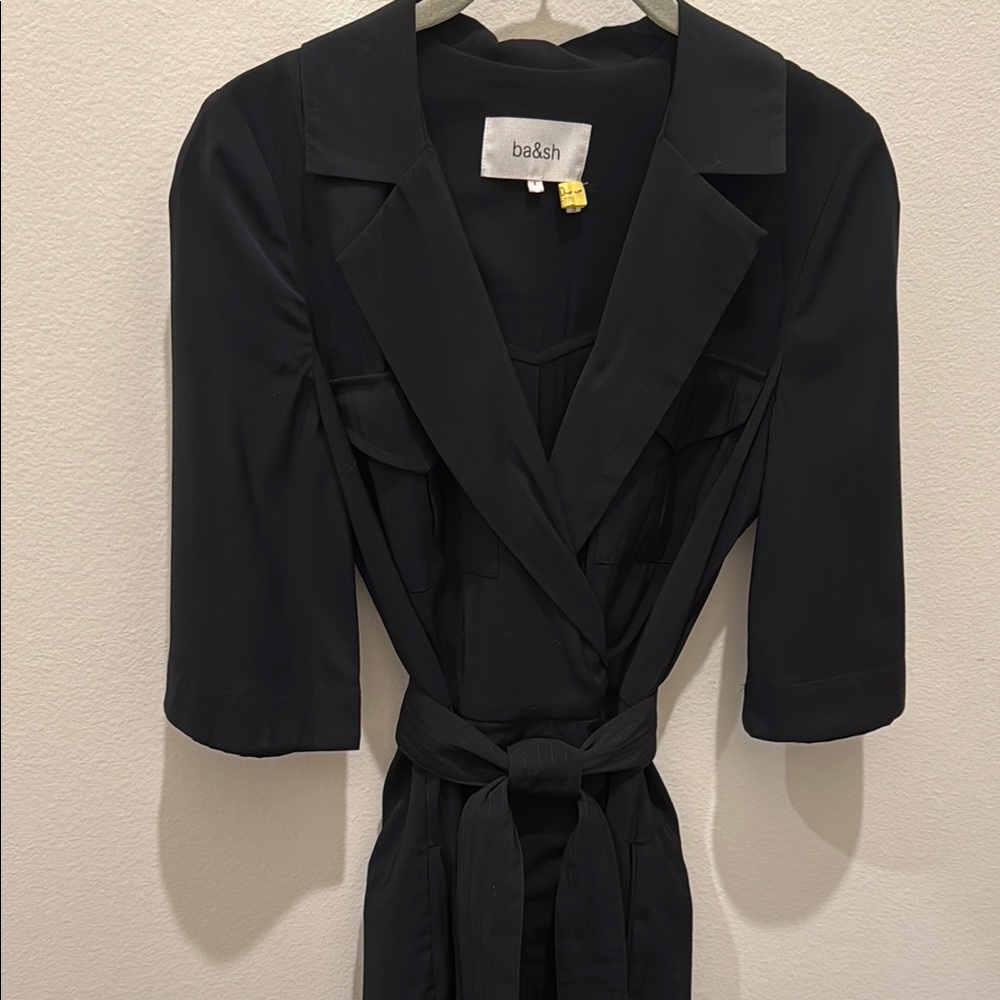Ba&sh Black Belted Romper